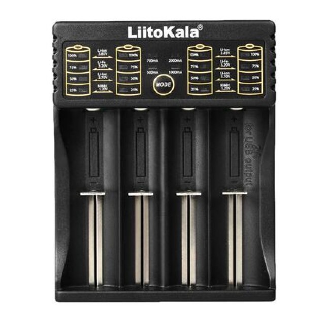 LIITOKALA φορτιστής LII-402 για μπαταρίες NiMH/CD, Li-Ion, IMR, 4 slots