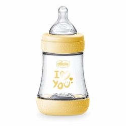 Chicco Πλαστικό Μπιμπερό Perfect 5 Κατά των Κολικών Με Θηλή Σιλικόνης Κίτρινο 150ml Για 0+ Μηνών