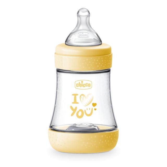 Chicco Πλαστικό Μπιμπερό Perfect 5 Κατά των Κολικών Με Θηλή Σιλικόνης Κίτρινο 150ml Για 0+ Μηνών Chicco Πλαστικό Μπιμπερό Perfect 5 Κατά των Κολικών Με Θηλή Σιλικόνης Κίτρινο 150ml Για 0+ Μηνών