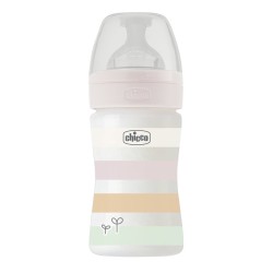 Chicco Πλαστικό Μπιμπερό Well Being Κατά των Κολικών Ροζ 150ml Για 0+ Μηνών