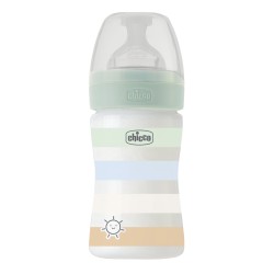 Chicco Πλαστικό Μπιμπερό Well Being Κατά των Κολικών Μπλε 150ml Για 0+ Μηνών