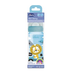 Chicco Πλαστικό Μπιμπερό Well Being Κατά των Κολικών Με Θηλή Σιλικόνης Μπλε 250ml Για 2+ Μηνών