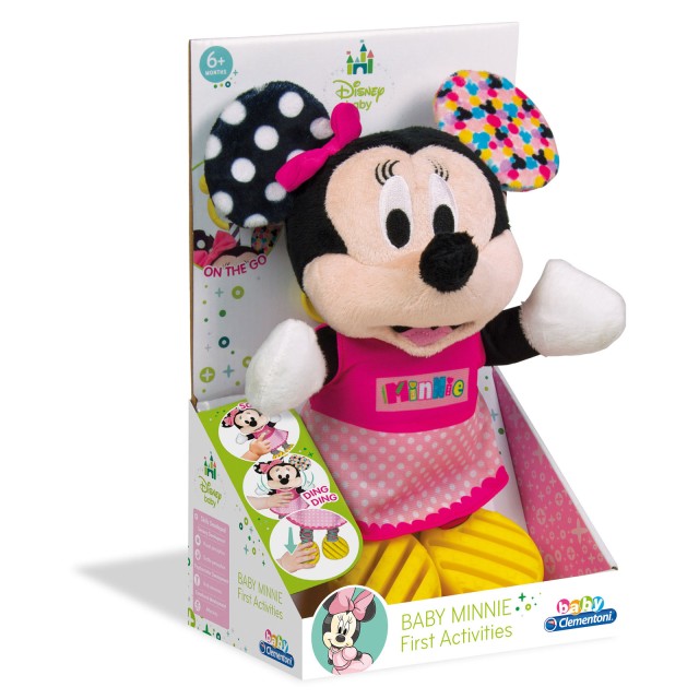 Baby Clementoni Disney Baby Βρεφικό Παιχνίδι Minnie Χνουδωτό-Κουδουνίστρα Για 6+ Μηνών