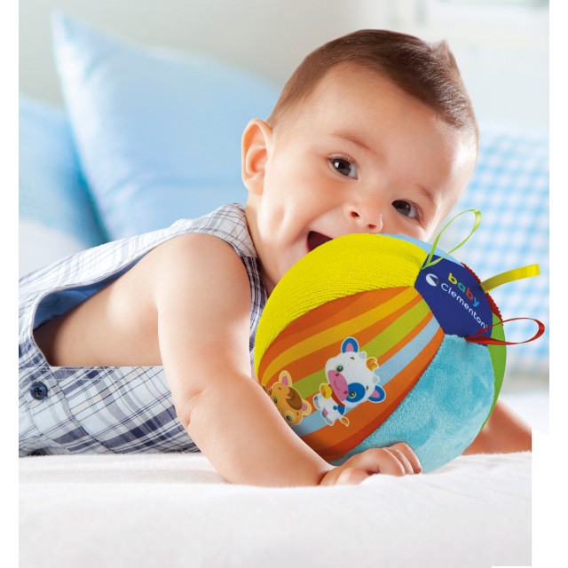 Baby Clementoni Βρεφικό Παιχνίδι Μουσική Μπάλα Με Ζωάκια Για 3+ Μηνών