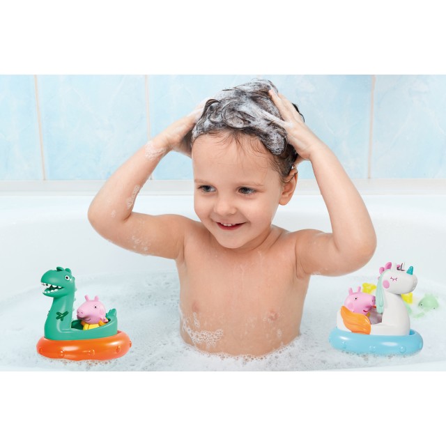 Tomy Toomies Βρεφικό Παιχνίδι Μπάνιου Οικογένεια Peppa Pig Φουσκωτά Σωσίβια Για 18+ Μηνών