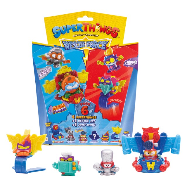 Superthings Μικροπλάσματα Rescue Force Blister 6 Φιγούρες με Αξεσουάρ Για 4+ Χρονών