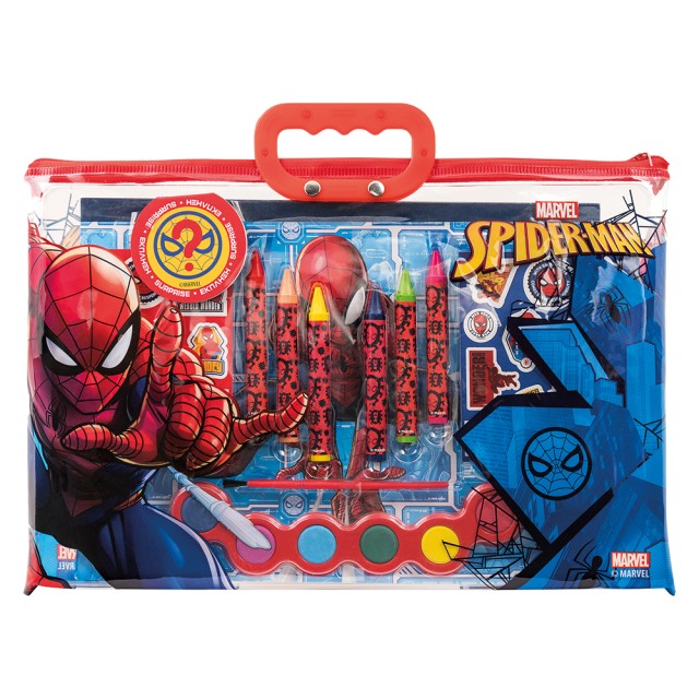 AS Σετ Ζωγραφικής Marvel Spiderman Σε Διάφανη Τσάντα Για 3+ Χρονών AS Σετ Ζωγραφικής Marvel Spiderman Σε Διάφανη Τσάντα Για 3+ Χρονών