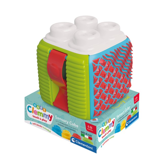 Soft Clemmy Αισθητηριακός Κύβος Δραστηριοτήτων Με 4 Μαλακά Premium Τουβλάκια Για 6-36 Μηνών Soft Clemmy Αισθητηριακός Κύβος Δραστηριοτήτων Με 4 Μαλακά Premium Τουβλάκια Για 6-36 Μηνών