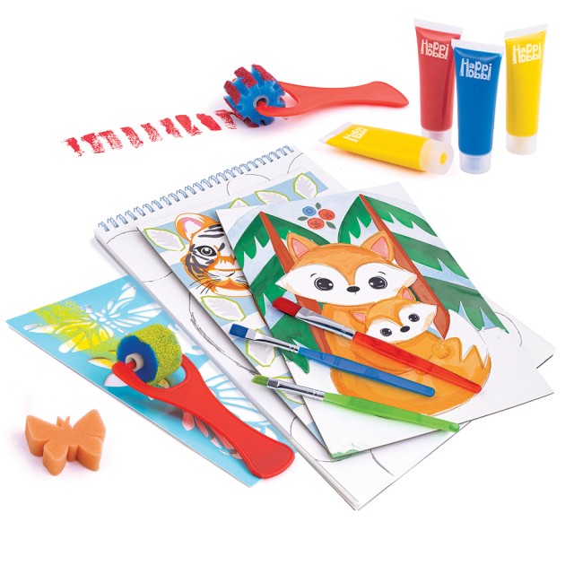 HappiHobbi Εργαστήριο Ζωγραφικής Junior Χρώματα Νερομπογιάς Για 4+ Χρονών HappiHobbi Εργαστήριο Ζωγραφικής Junior Χρώματα Νερομπογιάς Για 4+ Χρονών