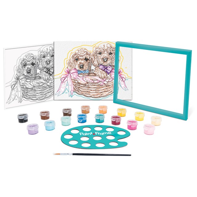 Paint & Frame Paint by Numbers Αdorable Puppies Για Ηλικίες 9+ Χρονών Paint & Frame Paint by Numbers Αdorable Puppies Για Ηλικίες 9+ Χρονών