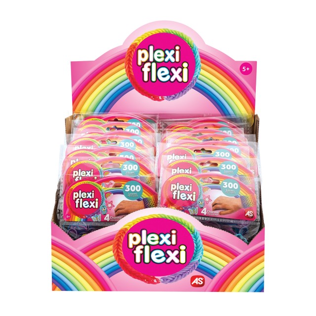 AS Plexi Flexi Σακουλάκι Με 300 Λαστιχάκια & 4 Αξεσουάρ Για Ηλικίες 5+ Χρονών