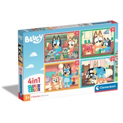 Clementoni Παιδικό Παζλ 4 in 1 Super Color Bluey 12-16-20-24 τμχ