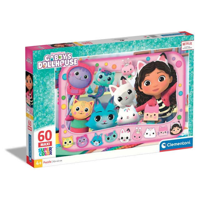 Clementoni Παιδικό Παζλ Maxi Super Color Gabby's Dollhouse 60 τμχ Clementoni Παιδικό Παζλ Maxi Super Color Gabby's Dollhouse 60 τμχ