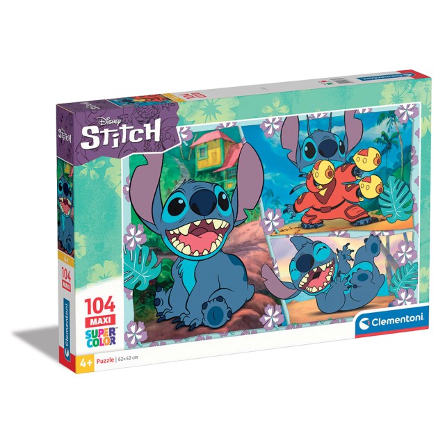 Clementoni Παιδικό Παζλ Maxi Super Color Disney Stitch 104 τμχ Clementoni Παιδικό Παζλ Maxi Super Color Disney Stitch 104 τμχ