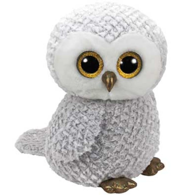 TY Beanie Boos Owlette Χνουδωτό Κουκουβάγια Λευκό 40εκ