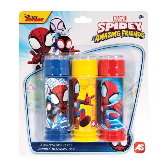 AS 3 Μπουκαλάκια Σαπουνόφουσκες Marvel Spidey And His Amazing Friends Για 3+ Χρονών