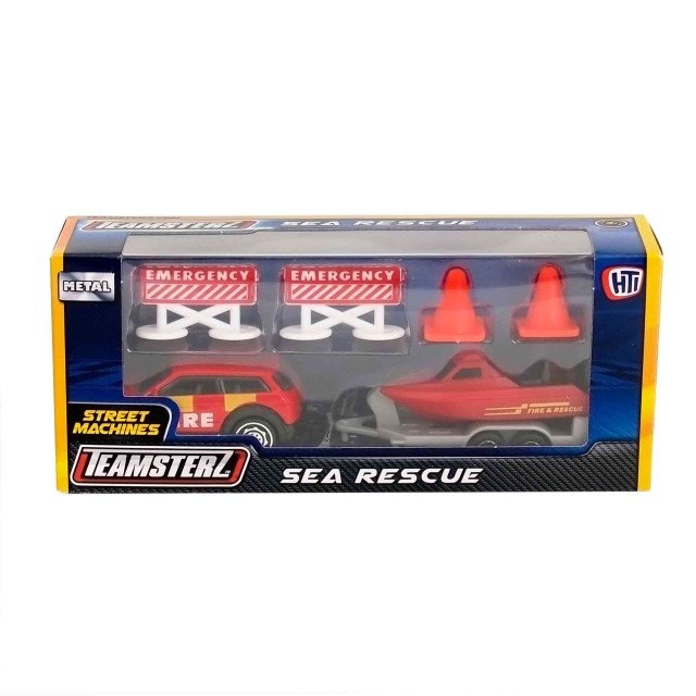Teamsterz Σετ με Οχήματα Διάσωσης Θαλάσσης Die Cast με Αξεσουάρ Για 3+ Χρονών