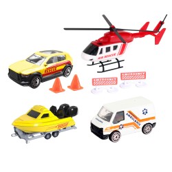 Teamsterz Οχήματα Διάσωσης Αέρος και Θαλάσσης Die Cast με Αξεσουάρ Για 3+ Χρονών