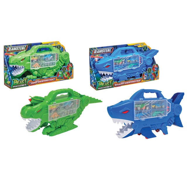 Teamsterz Beast Machines Dino Destroyer & Shark Destroyer Θήκη Οχημάτων Με 2 Οχήματα & Αξεσουάρ Για 3+ Χρονών Teamsterz Beast Machines Dino Destroyer & Shark Destroyer Θήκη Οχημάτων Με 2 Οχήματα & Αξεσουάρ Για 3+ Χρονών