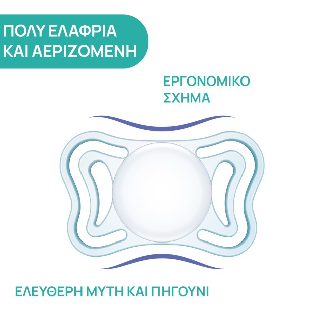 Chicco Πιπίλες Light PhysioForma Νύχτας Για 16-36 Μηνών 2τμχ