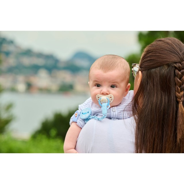 Chicco Κλιπ Πιπίλας Αστέρι Με Αλυσίδα Για 0+ Μηνών