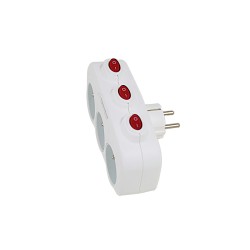 Esperanza ELK307W Electric Splitter 3 Sockets Switch White