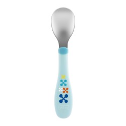 Chicco Βρεφικό Σετ Πιρούνι - Κουτάλι Μπλε Για 18+ Μηνών