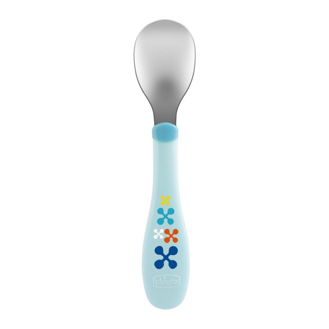 Chicco Βρεφικό Σετ Πιρούνι - Κουτάλι Μπλε Για 18+ Μηνών