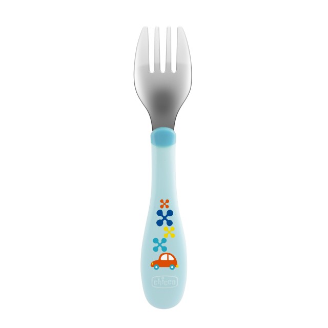 Chicco Βρεφικό Σετ Πιρούνι - Κουτάλι Μπλε Για 18+ Μηνών