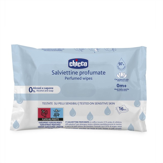 Chicco Μωρομάντηλα 16 τμχ Chicco Μωρομάντηλα 16 τμχ