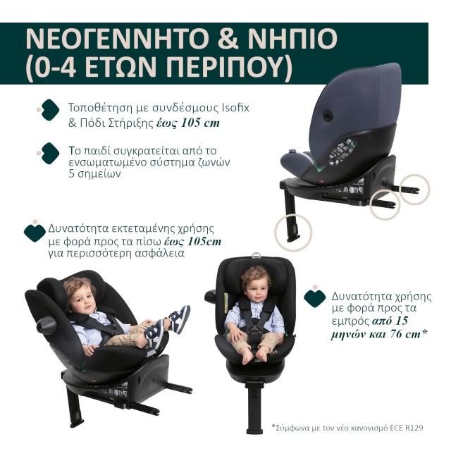 Chicco Καθισματάκι Αυτοκινήτου Everyone i-Size για Παιδί 40-150 cm Ασημί - Μπλε Chicco Καθισματάκι Αυτοκινήτου Everyone i-Size για Παιδί 40-150 cm Ασημί - Μπλε