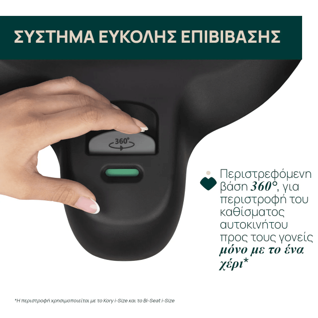 Chicco Βάση 360° I-Size για Καθισματάκι Αυτοκινήτου Kory & Bi-Seat Μαύρη