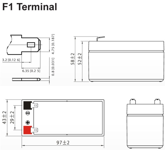 ULTRACELL 12V 1.3AH