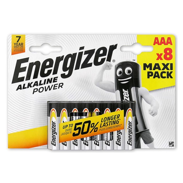 ENERGIZER AAA-LR03/8TEM ALKALINE POWER