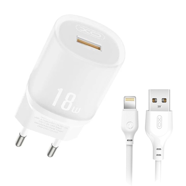 XO L157(EU) QC3.0 18W CHARGER WITH LIGHTNING CABLE (NB103)