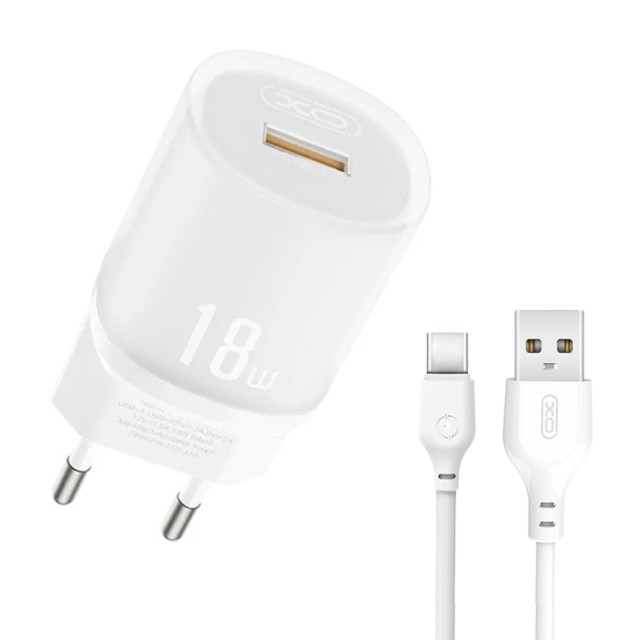 XO L157 (EU) QC3.0 18W CHARGING CHARGER WITH TYPE-C CABLE (NB103)