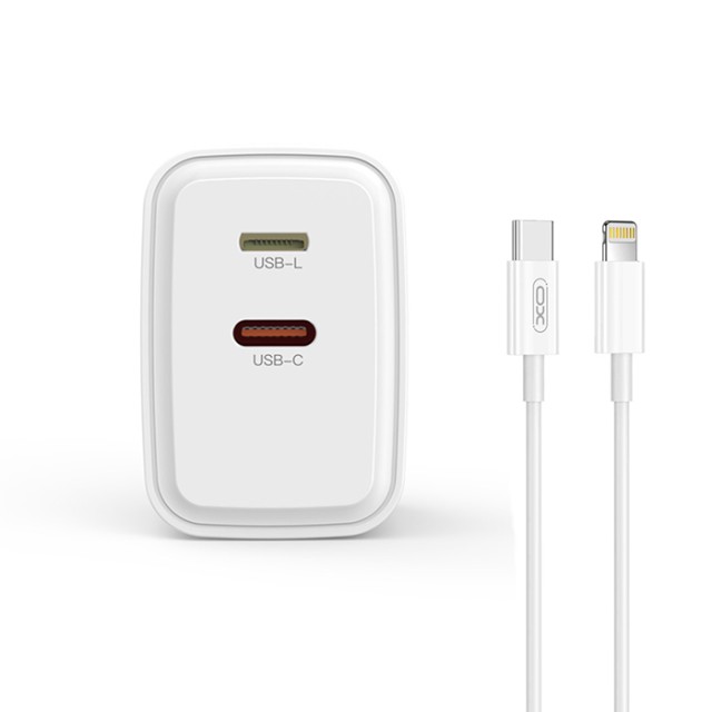XO L145 20W USB-C + L PORT BI-DIRECTIONAL REVERSE CHARGER  C TO iP CABLE SET