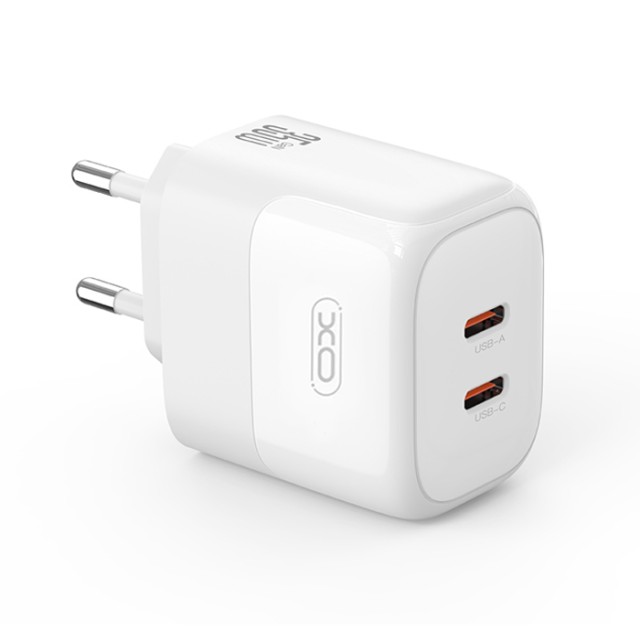 XO L140 (EU) 35W GAN NITRIDE (2 USB-C) FAST CHARGING CHARGER