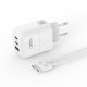 XO L139 (EU) 65W GAN NITRIDE (1USB-A 45W + 2 USB-C 65W) FAST CHARGING CHARGER WITH TYPE-C CABLE (NB1