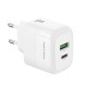 XO L137 (EU) PD20W / QC18W  (1 USB-A+1 USB-C) FAST CHARGING CHARGER