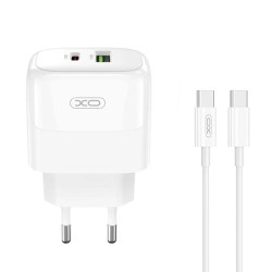 XO L137 (EU) PD20W/QC18W (1 USB-A + 1 USB-C) FAST CHARGING CHARGER WITH TYPE-C CABLE (NB190A)