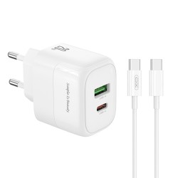 XO L137 (EU) PD20W/QC18W (1 USB-A + 1 USB-C) FAST CHARGING CHARGER WITH TYPE-C CABLE (NB190A)