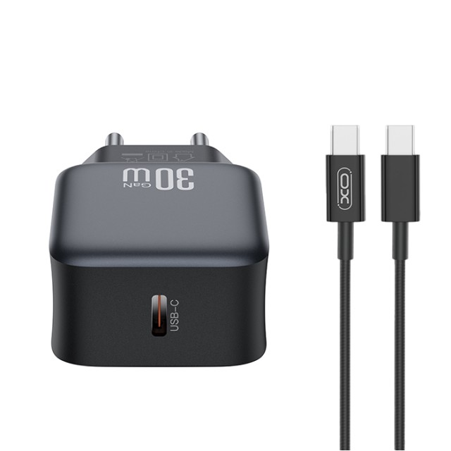 XO L155 (EU) PD30W 1 USB-C FAST CHARGER WITH TYPE-C CABLE