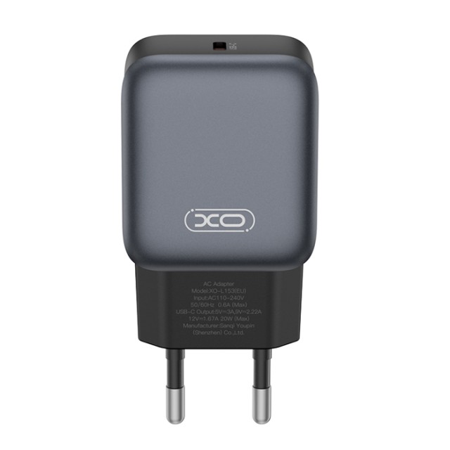 XO L153 (EU) PD20W 1 USB-C FAST CHARGER