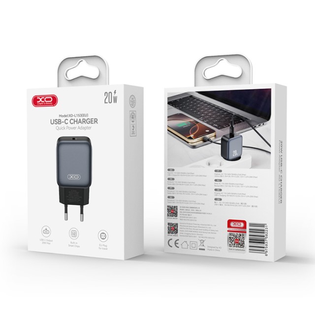 XO L153 (EU) PD20W 1 USB-C FAST CHARGER