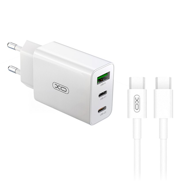 XO L101 (EU) PD20W/PD18W/QC18W QUICK CHARGER WITH TYPE-C CABLE (NB124)