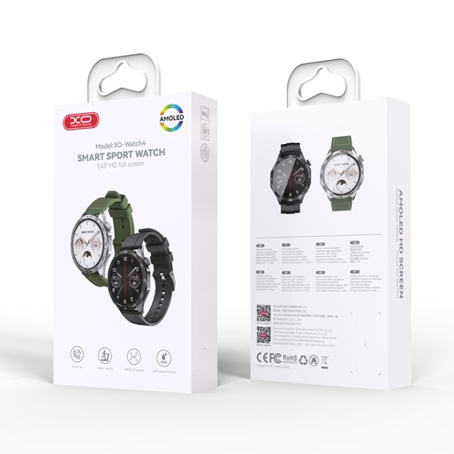 XO WATCH4 SILVER AND GREEN