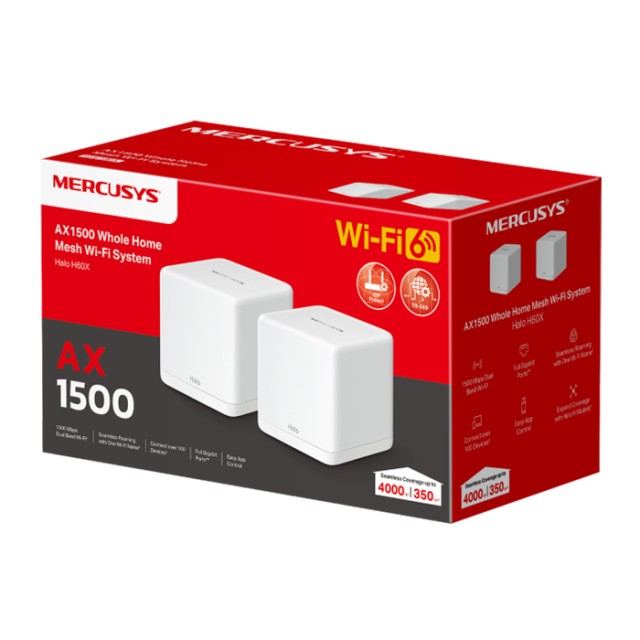 MERCUSYS HALO H60X(2-PACK) AX1500