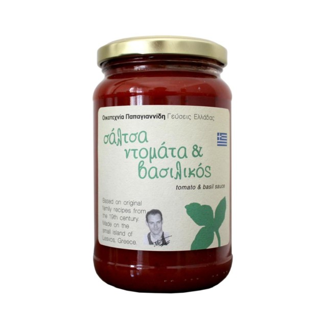 Papayiannides: Flavors of Greece - Tomato & Basil Sauce (Glass Jar - 380g)