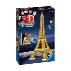 Ravensburger 3D Puzzle: Eiffel Tower Building Night Edition (216pcs) (12579)